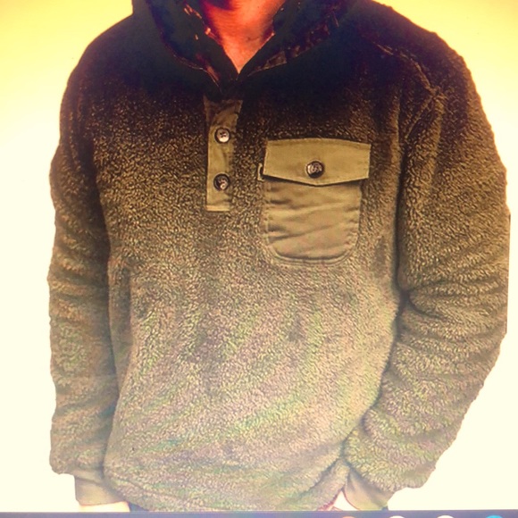 Men's Lightweight Synchilla 3/4 button Fleece Pullover forest green size XXL - Picture 4 of 7